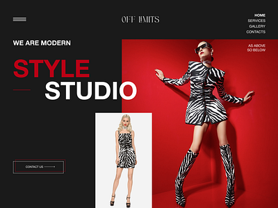 Style Studio Website Concept black and red fashion made in figma minimalism style style studio ui web design website concept