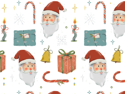 Pattern Santa Claus app branding design icon illustration logo santa claus typography ui ux vector
