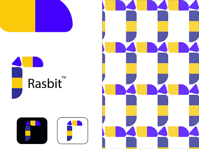 Rasbit Modern R Logo Design.