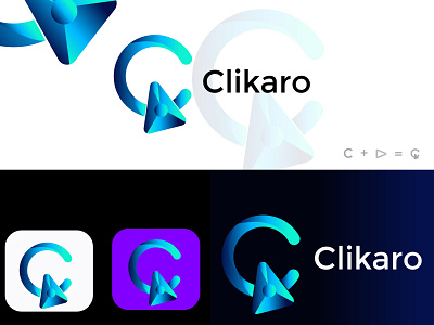 Modern C and Click Logo Design.