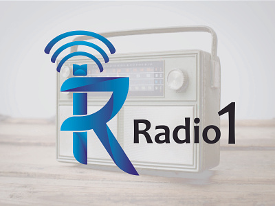 R modern Logo For Radio1 Brand