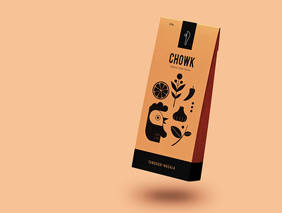Organic Indian Spices Packaging Design branding design food design graphic design illustration logo orange packaging design paper bag spices vector