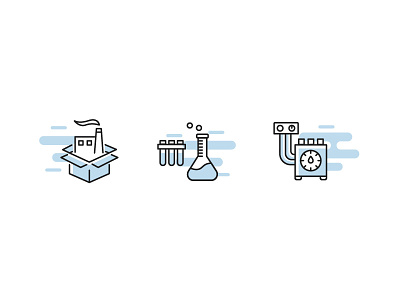 Icons for Gas Laboratory website! chemical gas icons illustrator lab laboratory vector