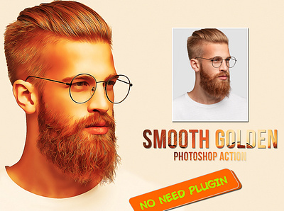 Smooth Golden Photoshop Action cartoon cartoon effect comic comic book design oil painting painting effect photoshop effect smooth oil painting smooth painting