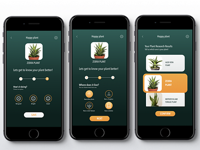 Houseplant Mobile App - Adding plant screens app branding design graphic design illustration mobile mobile design product design ui user experience ux vector