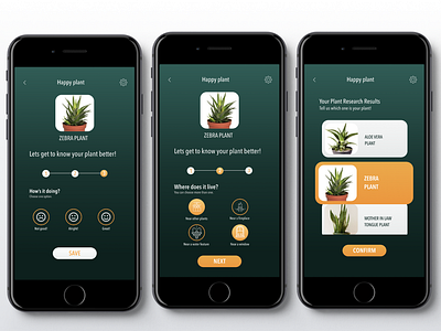 Houseplant Mobile App - Adding plant screens