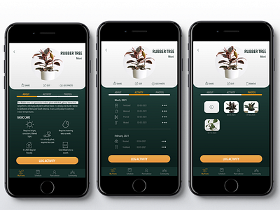 Houseplant Mobile App- Plant profile app branding design graphic design illustration mobile mobile design product design ui user experience ux vector