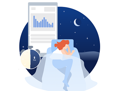 Sleep Mobile App Illustration