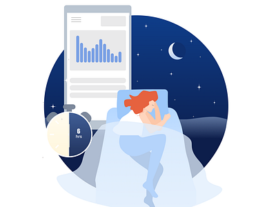 Sleep Mobile App Illustration app branding design graphic design illustration mobile mobile design vector