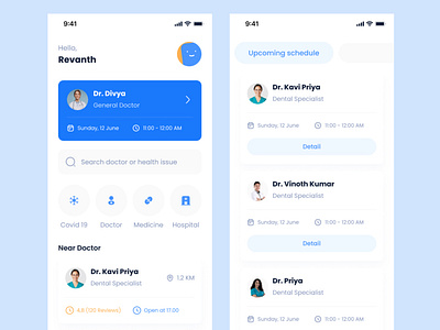 Doctor Appointment Mobile Application Concept