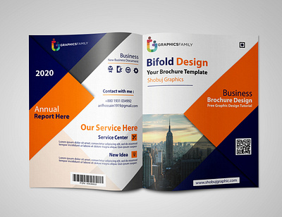 Bifold Brochure Design banner design branding business flyer corporate business design flyer flyer design illustration logo