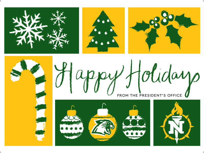 NMU Holiday Card Option 2 by Emily Quinn on Dribbble