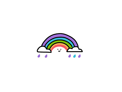 Rainbow icon illustration rainbow