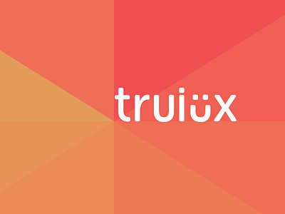 Truiux Branding branding logo red simple ux