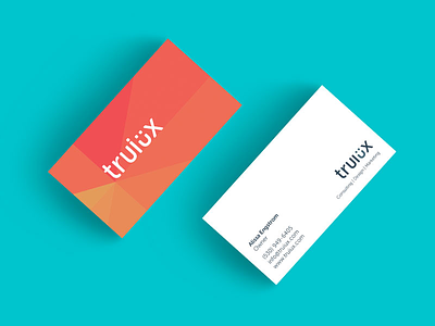 Truiux Business Cards branding business cards minimal print red