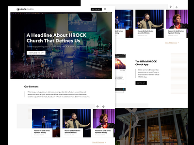 Church Website Redesign black and white clean minimal simple ui