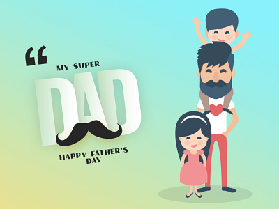 Fathers Day 3d graphic design