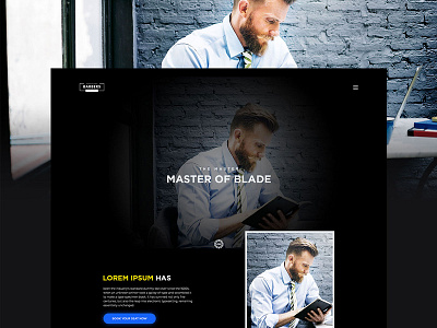 Barber shop black creative dark latest design photoshop shine theme