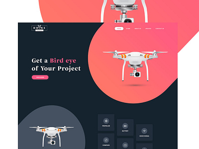 Drone gradient landing one page product product landing