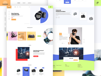 Nikon - Product landing branding creative design falt design illustration theme ui