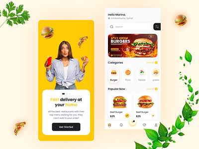 Food Delivery Mobile app UI UX Design app design app ui app ui ux best shot best ui best ui ux clean ui e commerce ecommerce food app food delivery landingpage ui mobile app design modern ui ui uidesign uiux ux ux design webstie ui