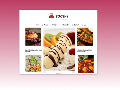 Toothy Food Blog app branding design icon illustration logo typography ui ux vector