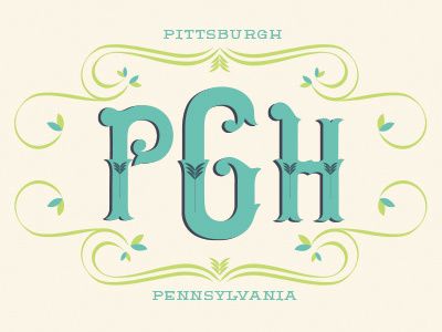 PGH Love flourishes pgh pittsburgh spring typography