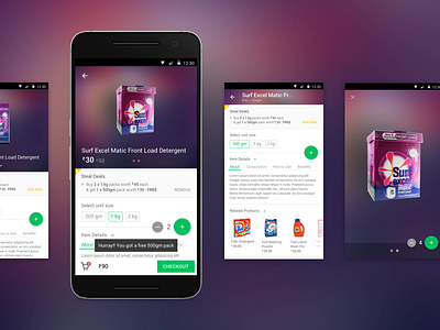 PepperTap : Product Details Screen android details ecommerce groceries material design mobile peppertap product shopping startup ui ux