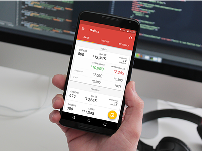 PepperTap Partners v2 android data groceries material design mobile partners peppertap startup ui ux