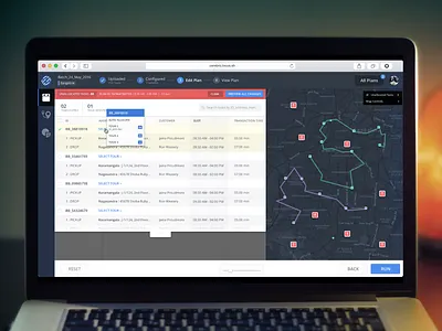 Unallocated Task View assign dashboard edits logistics map markers planning route stepper task ui ux