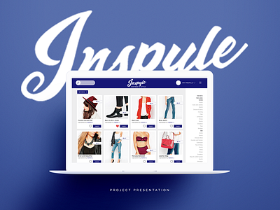 Inpsyle - New Fashion Society fashion flat light blue logo design minimalism social ui design ux design waterfall web app web design white