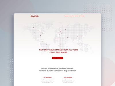 Globio - Web App Landing Page