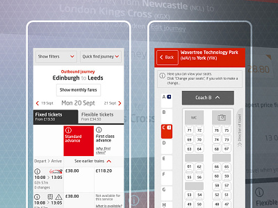 Virgin Trains East Coast design mobile responsive ui virgin virgin trains