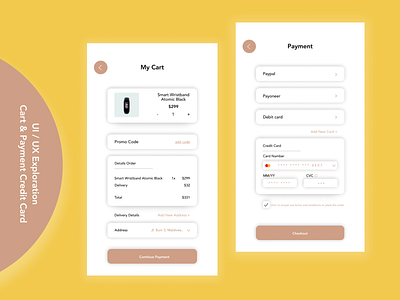 Exploration UI/UX Cart & Credit Card Payment Method