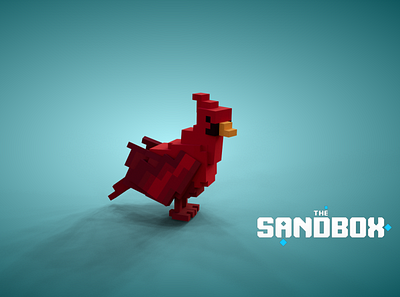 Cardinal Bird NFT nft sandbox vector voxel art