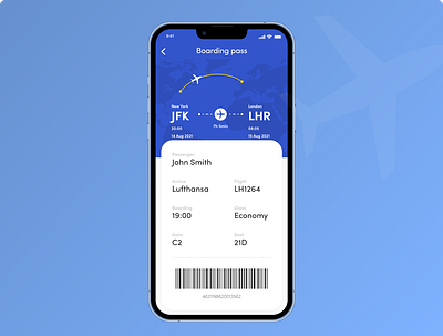 Flight Ticket Concept app flight ticket ticket ui