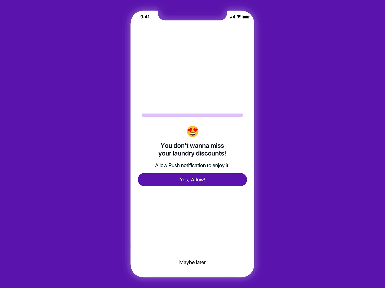 Push Notification Permission - ios delivery app delivery service emojis in app message ios laundry app marketplace notification permission notifications offers