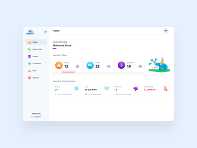 Laundry Management SaaS customers dashboard dashboard design dashboard ui illustraion laundry laundry app login order details responsive design responsive web design saas saas design search tables ui design uiux uxdesign uxui