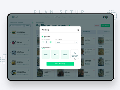 Nutritionists SaaS clean app clean ui food food app foodie health healthapp influencer meal plan meal planner meal prep nutrition responsive design saas saas app saas design ui design uiux ux design uxdesign
