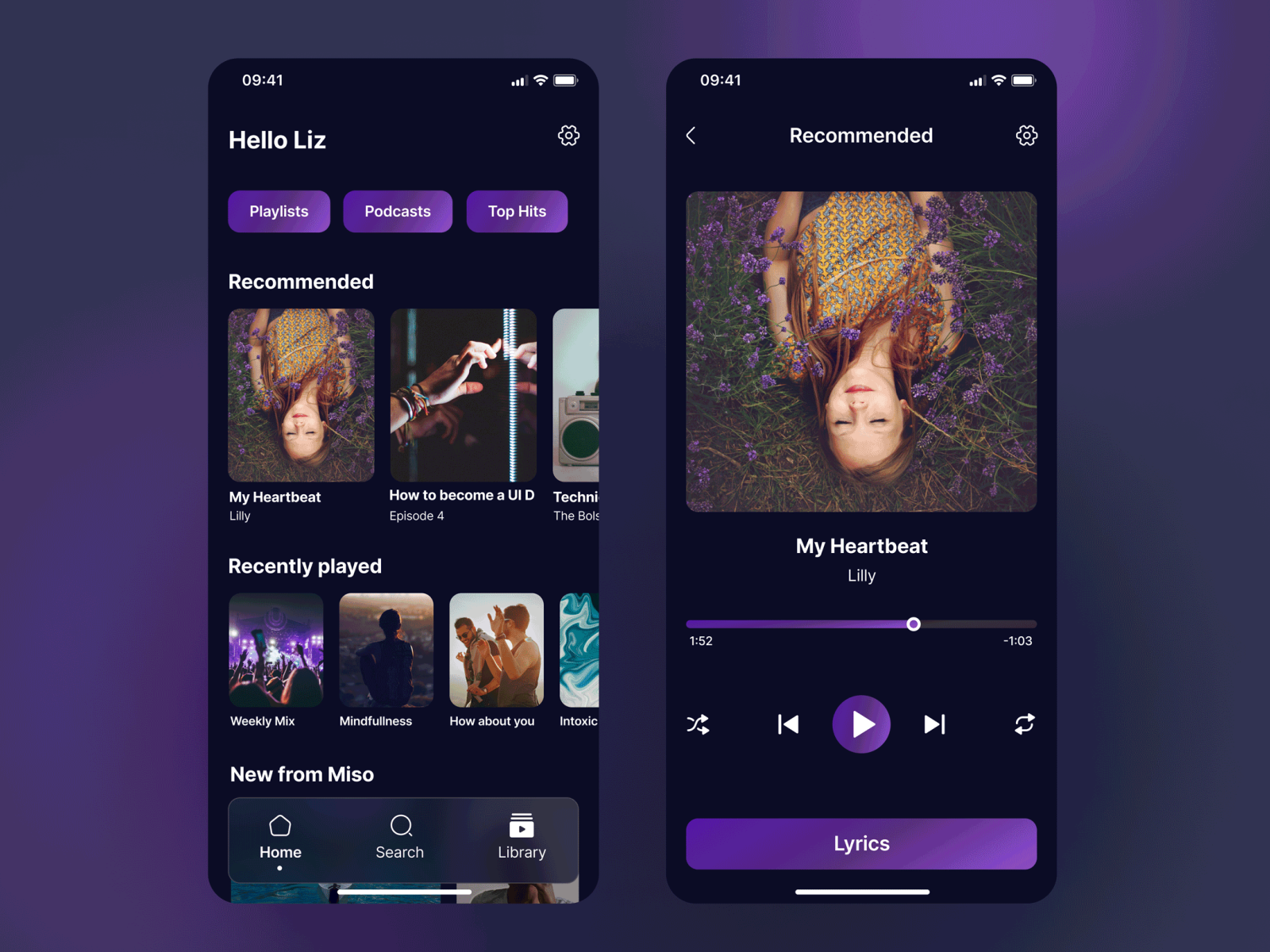 Daily UI #009 Music Player By Cornelia On Dribbble