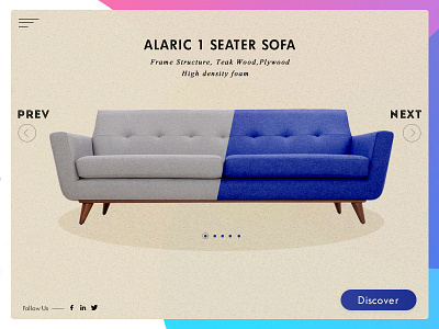 Decor Sofa color e commerce ecommerce furniture landing product shop social sofa texture