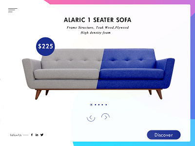 Decor Sofa change color e commerce ecommerce furniture landing product shop social sofa