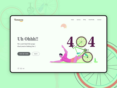 404 Error 404 404 page color cycle design dribbble minimal page not found runner ui ux