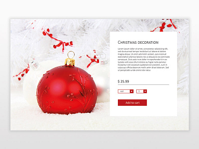 Daily UI | #012 | E-Commerce Shop christmas daily ui design e commerce grahpic design item online shop shop ui ux webdesign webshop
