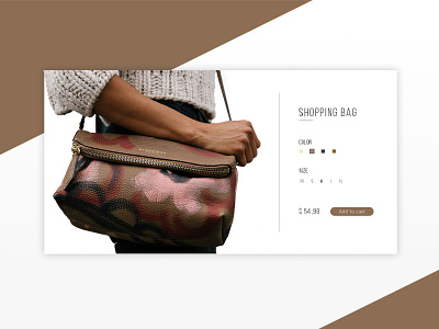 Daily UI | #033 | Customize Product bag customize daily ui design landing page onlineshop product shop ui ux webshop