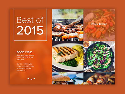 Daily UI | #063 | Best of 2015 2015 best of card concept daily ui design food list ui ux year
