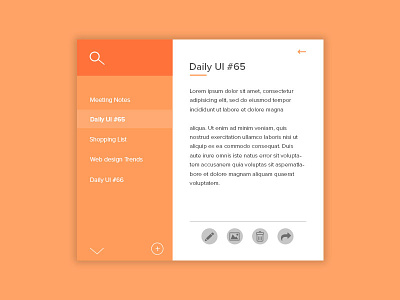 Daily UI | #065 | Notes Widget app card concept daily ui design interface minimal notes type ui ux widget