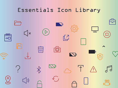 Essential interface icons app art group icons icon icon set icons illustration interface icons library logoicon set mobile icons ui ux vector web icon