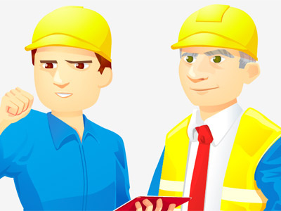 ERDF business corporate illustration men