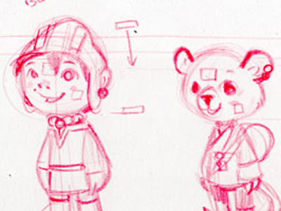 Yuko animal boy character design doodle game illustration